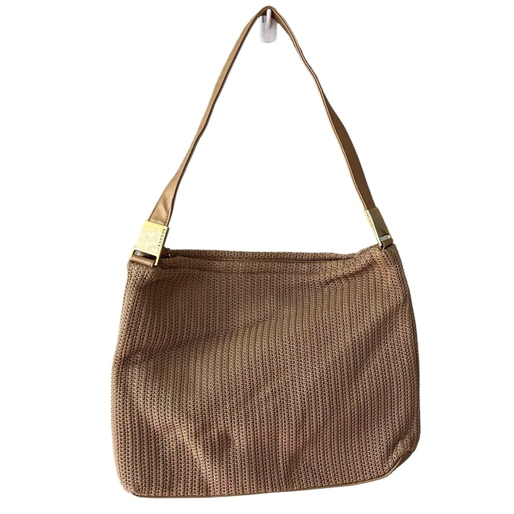 Mondani New York Hobo Crochet Macrame Shoulder Bag in Tan Purse Bag
